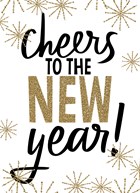 Ansichtkaart nieuwjaar cheers to the new year